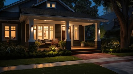 Obraz premium porch exterior home lighting