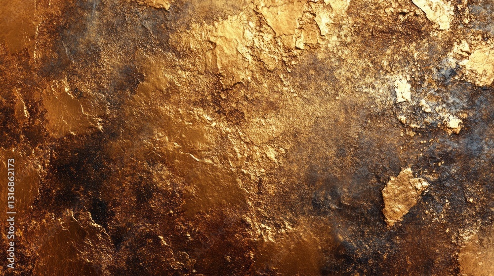 Poster Rich layers of golden tones intertwine with darker hues, creating an abstract representation of shimmering elegance. The interplay of textures invites viewers to explore its depth and allure