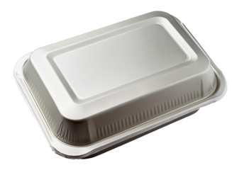 plastic white meal pack isolated on white background