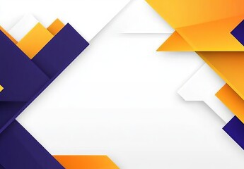 White background with orange and blue geometric shapes for a technology presentation or business banner design. Vector illustration of white, grey, and violet color abstract tech pattern