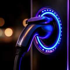 Electric Vehicle Charging Station at Night (2)