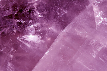 Obraz premium Crystal Quartz Natural Healing Stone Close Up Background