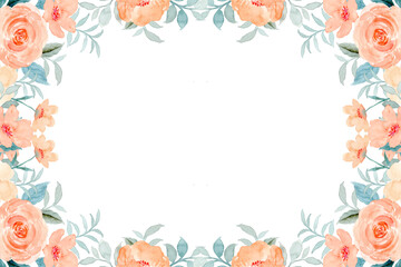 Watercolor flowers background vector for design.