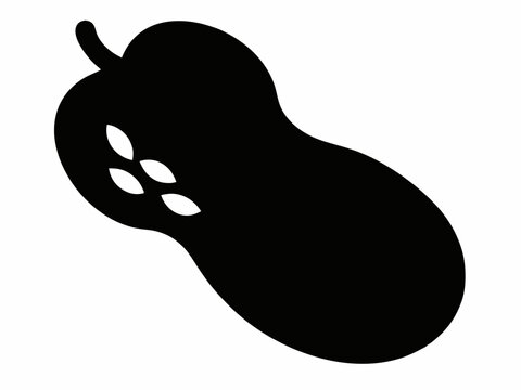 recommend clip art: peanut icon black silhouette on white background. peanut icon stock illustration design
                    
                    