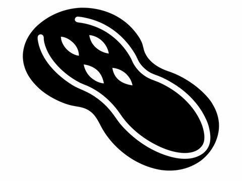 recommend clip art: peanut icon black silhouette on white background. peanut icon stock illustration design
                    
                    