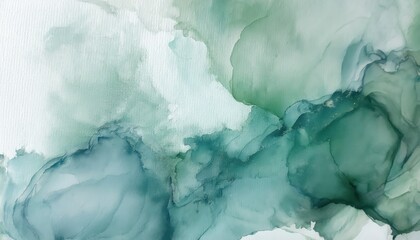Naklejka premium Ethereal Drift: The Gentle Flow of Emerald Mist