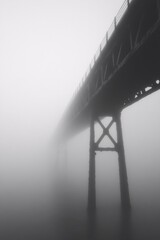 Foggy Bridge Disappearing into the Distance
