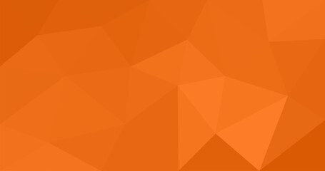 Orange abstract polygonal background. Geometric origami style with gradient
