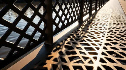 Obraz premium black metal grating