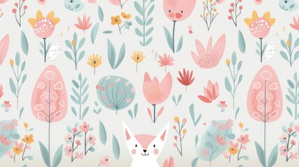 Fototapeta premium pastel modern spring pattern