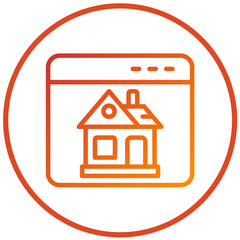 Vector Design House Website Icon Style