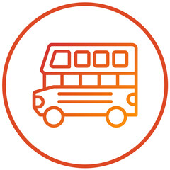 Vector Design Double Decker Icon Style