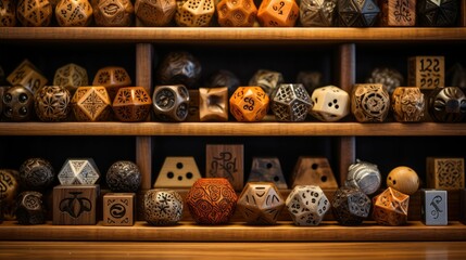 Fototapeta premium display wooden dice