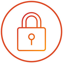 Vector Design Locked Icon Style