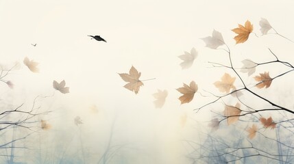 morning leaf silhouettes