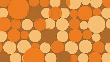 Abstract Orange Brown Circle Pattern Background Texture Design