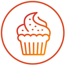 Vector Design Cupcake Icon Style