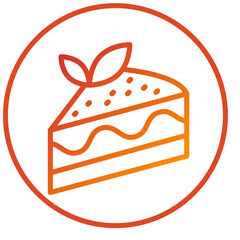 Vector Design Cake Slice Icon Style