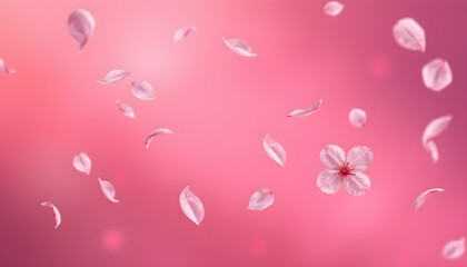 하늘에날리는벚꽃꽃잎