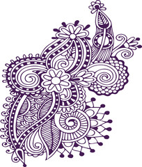 Beautiful flower art and mandala vector design