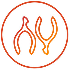 Vector Design Wishbone Icon Style