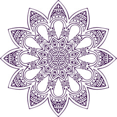Beautiful flower art and mandala vector design