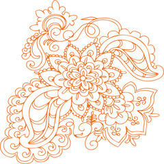 Beautiful flower art and mandala vector design