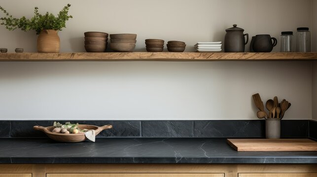 kitchen black countertop