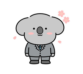 コアラを擬人化した新入社員風キャラクター