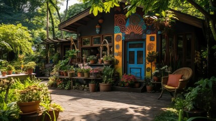Obraz premium garden art house