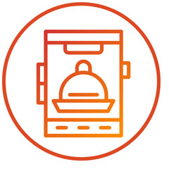 Vector Design Mobile Food Icon Style