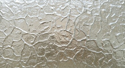 Frosted Textured Glass Pane - Abstract Surface with Rippled Effect, Ideal for Backgrounds and Privacy Glass Concepts, Clear and Neutral Tone.