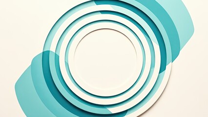 Obraz premium Abstract Teal Circles Background Design Modern Geometric Pattern Clean Minimalist Style