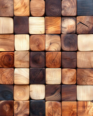 A grid of various wood blocks showcasing different colors and grain patterns