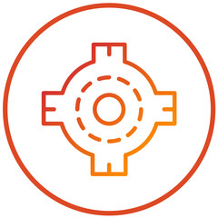 Vector Design Roundabout Icon Style