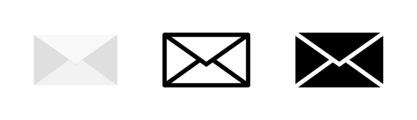 Mail, email, and envelope icon set. envelope set