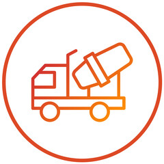 Cement Truck Vector Design Icon Style