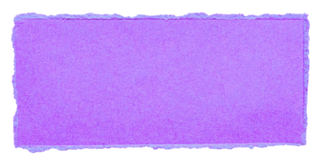 Purple violet cut out torn piece of blank paper note with rough texture and copy space for text, transparent png background design element