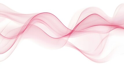 Smooth and flowing abstract background of pink and white waves with elegant curves.