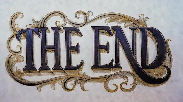 The END文字のエンディングムービー素材4