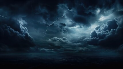 Obraz premium dramatic dark blue clouds