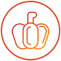 Bell Pepper Vector Design Icon Style