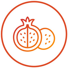 Pomegranate Vector Design Icon Style