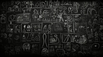 Fototapeta premium contrast black and white squares