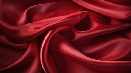 Obraz premium shiny red fabric background
