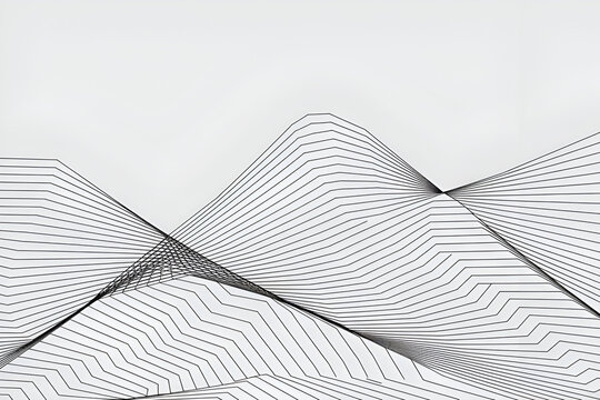 A geometric vector background with precise parallel lines forming a wave pattern