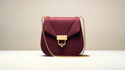burgundy bag isolated