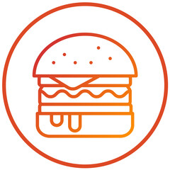 Vector Design Cheese Burger Icon Style