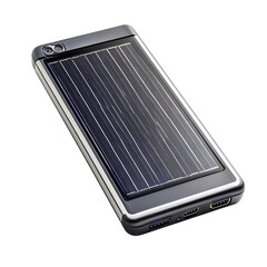 Portable Solar Power Bank with Advanced Solar Cell Isolated on Transparent Background