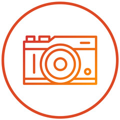 Vector Design Mirrorless Camera Icon Style